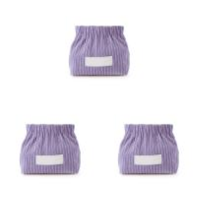 Organizador elástico de pana para corbatas de pelo, bolsa de maquillaje de viaje bonita para mujer, color morado