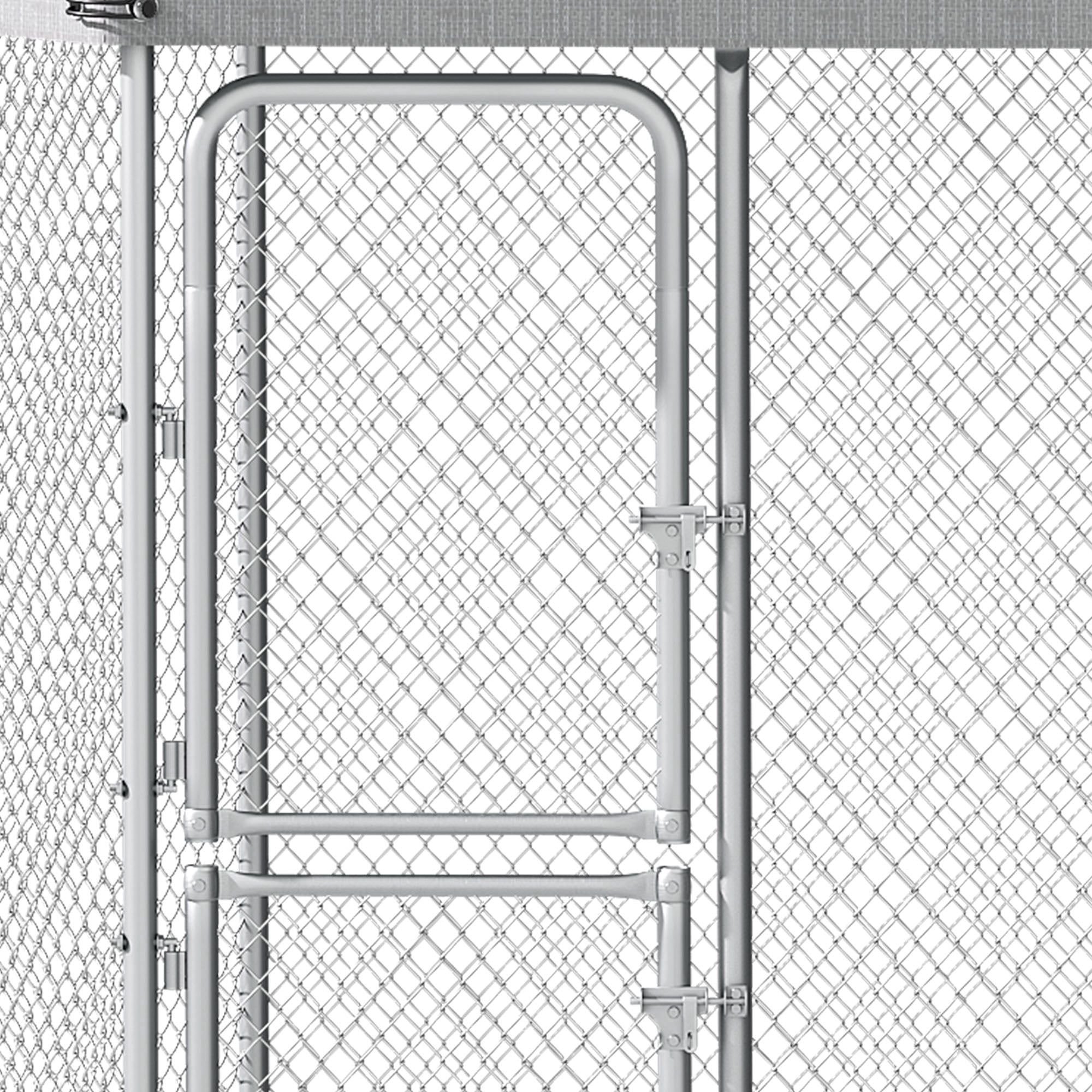 Dextrus XXL Heavy-Duty Outdoor Dog Kennel with UV-Resistant Roof & Lock - 9.8×8.2×6.2FT Reinforced Pet Pen House for Yard, Medium & Large Dogs Playpen with Dual-Door Design