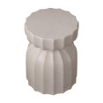 thumbnail image 4 of 13" Modern Outdoor and Indoor Waterproof Coffee Table and Side Table Set, Durable MgO Cement Design, Suitable For Patio, Garden, Backyard and Living Room, White, 2PC, 4 of 6