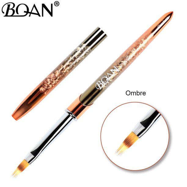 BQAN, pincel para decoración de uñas con patrón de oro rosa, pincel con degradado de diamante para uñas, pinceles para pintar uñas, delineador acrílico de cristal, pluma de dibujo Tan Jianjun unisex