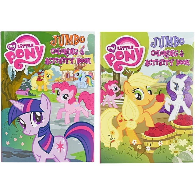 Bendon Publishing International Set of 2 My Little Pony Jumbo Coloring Books - Tear and Share - 96 Pages - Coloring and Activity Book Perfect for Any My Little Pony Fan!
