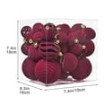 thumbnail image 3 of Christmas Tree Ornaments | Special-Shaped Flocking Balls | Red Painted Velvet Spheres | Plush Holiday Decoration | 36-Pack | Multifunctional Festive Decor | Unique Style, 3 of 6