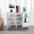 thumbnail image 2 of Shoe Cabinet, Double Door Design Shoe Rack Shoe Storage Cupboard Wood Freestanding White With Open Shelves For Study Room For Balcony, 2 of 8