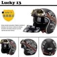 thumbnail image 2 of Casque de Moto Rétro Adulte 3/4 Face Ouvert avec Lunettes et Pare-Soleil (lucky 13), 2 of 5