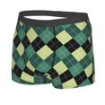 thumbnail image 5 of Goofa Green Squares Printed Men's Boxer Briefs Underwear, Moisture-Wicking Underwear, Trunk,Soft and Breathable Cotton Underwear-, 5 of 9