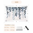 thumbnail image 6 of Sun Shade Sail 14x18Ft Plants Gradient Blue Leaves Farmhouse Style Linen Texture Uv Block Sunshade Canopy Outdoor Shade Cover Rectangle Shade Cloth For Patio Garden Yard Deck Pergola, 6 of 6
