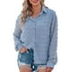thumbnail image 1 of Camisa de las mujeres Camisas de manga larga para mujer Blusa con botones de puntos Tops casuales sueltos 1 1, 1 of 5
