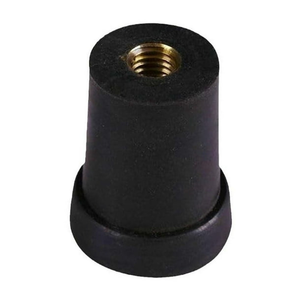 Tope de clavo para el clavo - rosca metálica de 10 mm con punta de goma, tapa de cuero para la almohadilla, 25 mm de longitud, pieza de repuesto para contrabajo de violonchelo