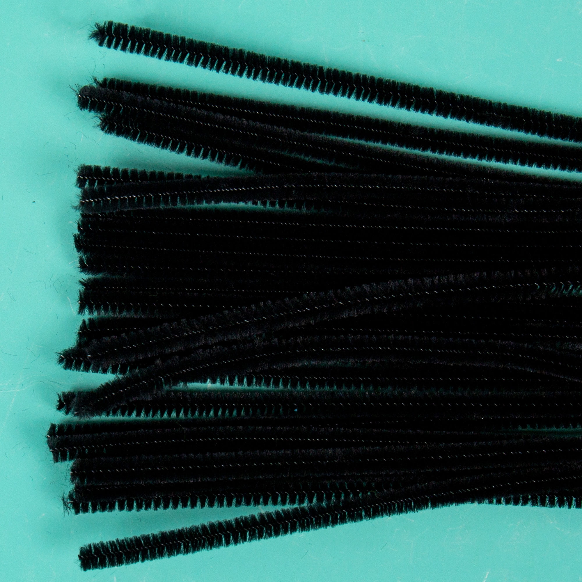 Hello Hobby Black Fuzzy Sticks, 25-Pack 