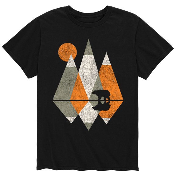 Instant Message - Geo Mountains Short Sleeve Graphic T-Shirt