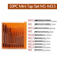 thumbnail image 3 of NS 10pcs M1-M3.5 Metric Right Hand Screw Thread Taper Shank Drill M1/M1.2/M1.4/M1.6/M1.7/M1.8/M2/M2.5/M3/M3.5 Set, 3 of 5