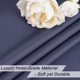 thumbnail image 6 of Inosoo Fabric Shower Curtain Liner, 72"W x 84"H Waterproof Shower Liner with Hooks, Extra Long Cloth Shower Curtain, Machine Washable, Navy Blue, 6 of 11