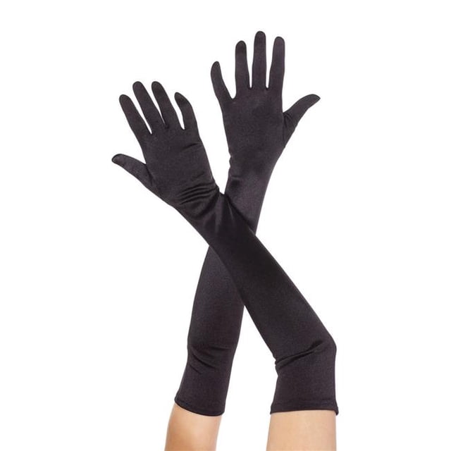 Gants en Satin Extra Longs - Noir