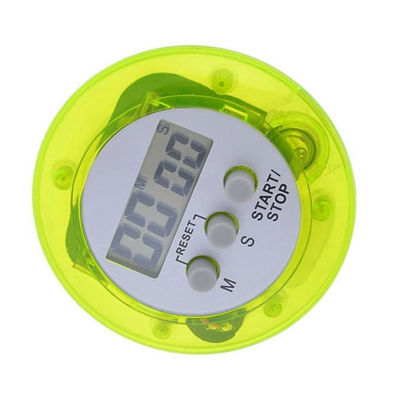 Raindrops Cooking Timers for Kitchen 1Pack Rectangular Digital Timer Green Plastic Stainless Steel Loud Alarm LCD Screen