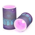 thumbnail image 7 of Yayeee Flameless Candles with Remote Flickering Battery Operated Multi Color Changing, Purple Moonlight Forest, 7 of 7