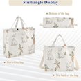 thumbnail image 6 of FORMRS Womens Corduroy Tote Bag Crossbody Shoulder Handbag with Pocket, Beige Rabbits and Carrots, 6 of 7