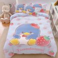 thumbnail image 1 of Sanrio-Juego de cuatro piezas de rollo de canela con dibujos animados, Sábana bonita Kuromi Melody, pochacco con personalidad para niños, juego de tres piezas para el hogar, 1 of 5