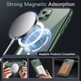 thumbnail image 3 of JETech Magnetic Case for iPhone 11 Pro Max 6.5-Inch Compatible with MagSafe Wireless Charging, Shockproof Phone Bumper Cover, Anti-Scratch Clear Back (Alpine Green), 3 of 7