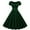Green, variant on TMOYZQ Cocktail Dresses for Women Short Sleeve Smocked Flowy Midi Dress Solid Color Square Neck Wedding Gusest Dress Swing Evening Party Dress