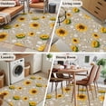 thumbnail image 5 of Brown Yellow Sunflower Area Rugs 2.7'x5', Washable Small Throw Rugs for Kitchen Bedroom, Summer Botanical Farmhouse Floral Indoor Outdoor Rug Non-Slip Low Pile Carpet Runner Reversible Floor Mats, 5 of 8