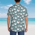thumbnail image 3 of Lsque Farm Birds pattern Hawaiian Shirt for Men, Unisex Summer Beach Casual Short Sleeve Button Down Shirts-Large, 3 of 9