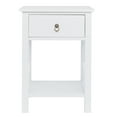 thumbnail image 2 of Hassch Wooden Nightstand Modern End Table with Storage Drawer, White, 2 of 6