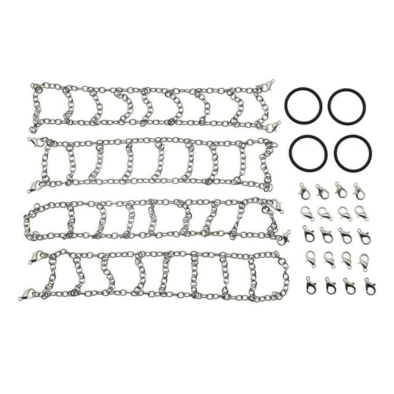 shamjina Metal Snow Tire Chains Accessories Strong Grip for MN82 LC79 1/12 Pickup Crawler