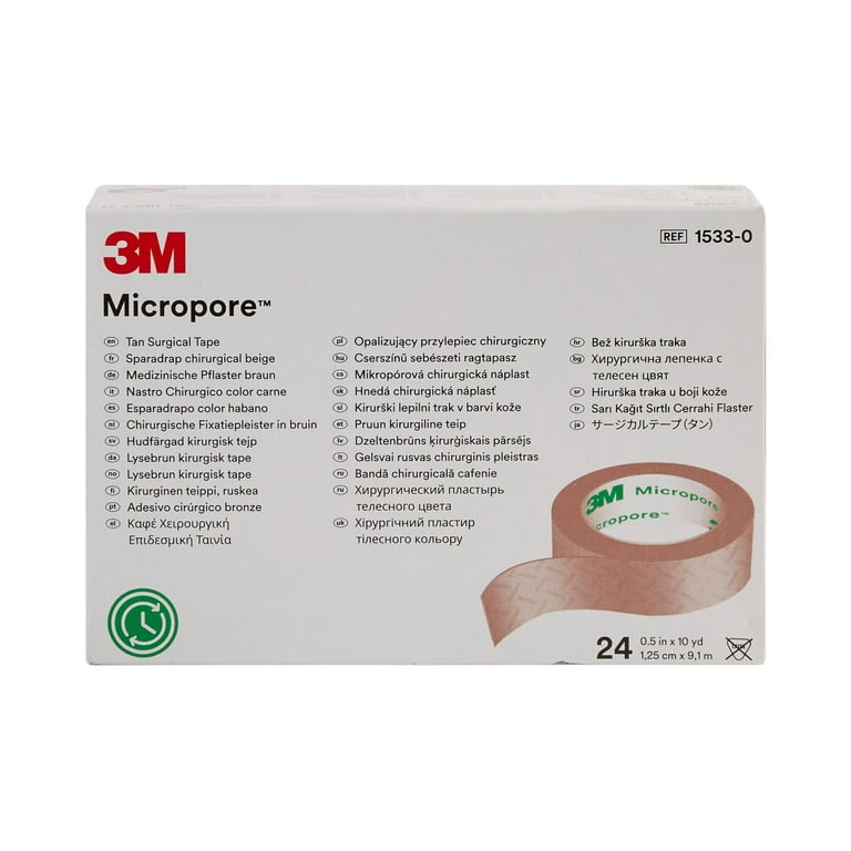 Micropore (Paper) Tape - 1 Inch x 10 Yards, 3M