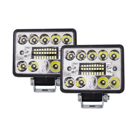 Set De Faros Rectangulares 18 Leds Con Estrobo 72w Tunelight TUNELIGHT-RENOVATIO .