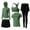 Dark Green, variant on Yoga Sets for Women Sports Yoga Clothing Set 5 Piece Pink Women's Activewear S