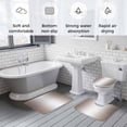 thumbnail image 5 of Brown White Ombre Bath Mat 3 Piece Bathroom Rug Set, Modern Gradient Abstract Art Non Slip Bath Rug Contour Mat and Toilet Lid Cover, Absorbent Shower Mats Soft Bath Rugs and Mats Sets, 5 of 8