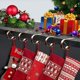 thumbnail image 5 of BEMS-4 ganchos dorados para repisa de Navidad, soporte para calcetines navideños para repisa de chimenea,, 5 of 5