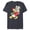 Navy Heather, variant on Vintage Donald Duck with Holiday Present - Short Sleeve Blended T-Shirt for Adults - Customized-Ocean Blue