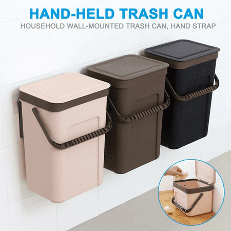 1pc Trash Can Kitchen Wall Mounted, What Size Should A Kitchen Trash Can Be Recycled