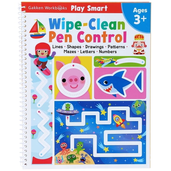 Play Smart Play Smart Wipe-Clean Pen Control: Ages 3 , (Spiral-Bound)