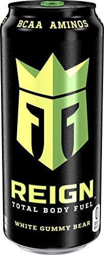 Reign Energy Drink Variety Pack 16 fl oz (8 Pack), Zero Sugar – White Gummy Bear, Cherry Limeade, Orange Dreamsicle, Reignbow Sherbet