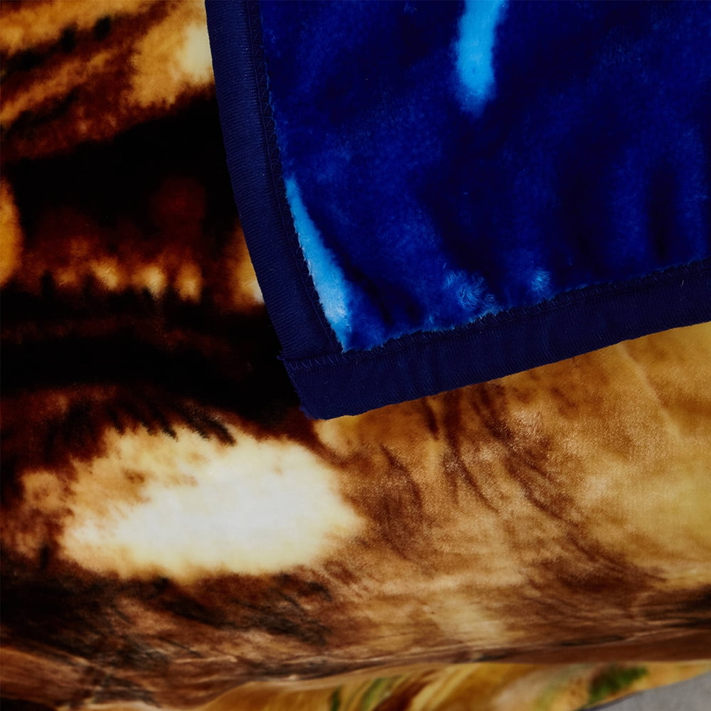 JML King Size Soft Warm Fleece Bed Blanket Reversible Thick Mink Blanket 83 x 91 inches,5.7lbs
