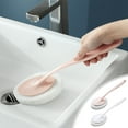 thumbnail image 1 of Xihbxyly Cepillo Ergonómico para Fregar, Cabezal de Esponja Que Ahorra Trabajo, Limpieza Suave y Flexible, Elimina Manchas de Vidrio En El Baño, Uso En Seco y Húmedo, Agarre Cómodo, Tamaño 32 X 10 X, 1 of 6