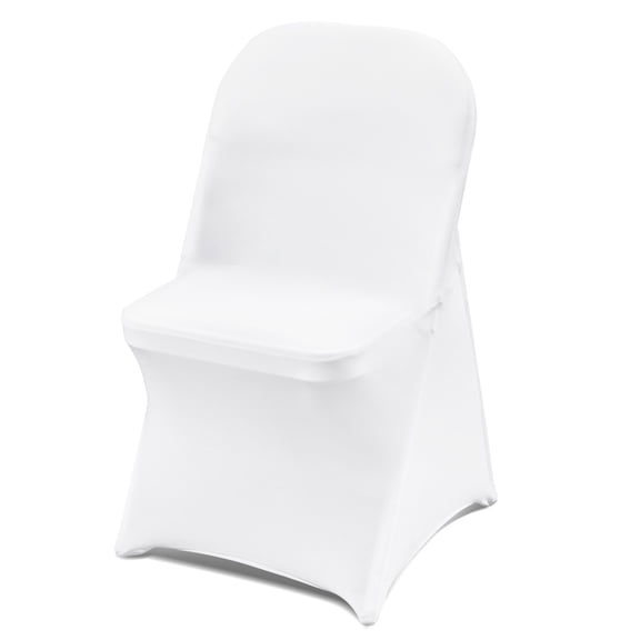 VEVOR Stretch Spandex Folding Chair Covers, Universal Fitted Chair Cover, Removable Washable Protective Slipcovers, for Wedding, Holiday, Banquet, Party, Celebration, Dining (30PCS White)