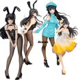 thumbnail image 2 of Figura de 22cm Mai Sakurajima no ve la figura de los descendientes de la niña conejito suéter Sakurajima Mai juguetes de modelos de figuras de acción en PVC Gong Bohan LED, 2 of 2
