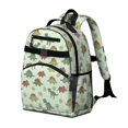 thumbnail image 2 of Green Dinosaurs Plants Pattern Cute School Backpack Bag for School with Padded Back and Adjustable Shoulder Straps 15.25"x11.5"x5.25", 2 of 5