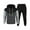 Black, variant on VBTAPA Mens Hoodie Tracksuit 2 Piece Color Block Casual Sweatsuits Slim Fit Hooded Sweatshirt Jogger Sweatpants with Drawstring and Pockets Jogging Matching Sets Black XXXL