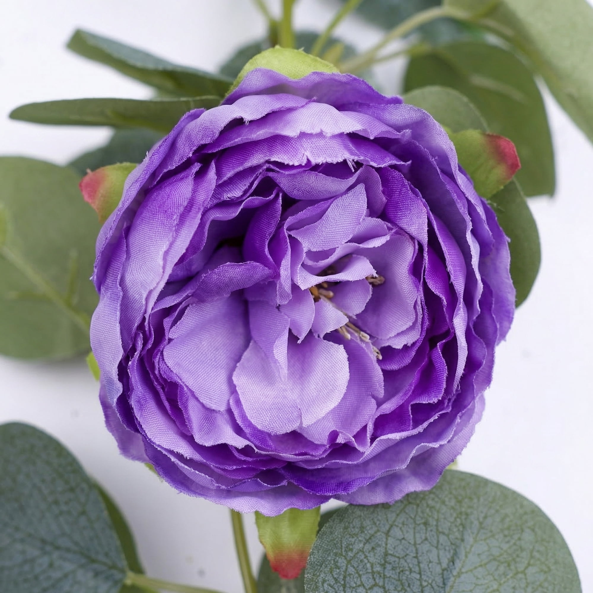 Unique Bargains 4Pcs Artificial Eucalyptus Garland Faux Flower Vine Champagne Purple 71in