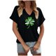 thumbnail image 1 of Tops Cortos para las Mujeres San Pablo's Día Impreso Cuello en V Envuelto Casual Top, Ligero para Todas las Estaciones Hogar Y Uso Diario, 1 of 8