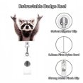 thumbnail image 3 of TIELUTT Celokiy Funny Goose Badge Reel Glitter Retractable ID Holder for Book Holder for Trading Cards Note Holder for Desk Dog Semi Rigid Holder Alphabetical Organizer Handicap Placard Holder for Au, 3 of 7