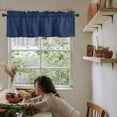 thumbnail image 6 of Navy Blue Kitchen Valances for Windows 54x18 Inch Kitchen Curtains Valances Rod Pocket Modern Pure Navy Blue Bathroom Window Valances for Window Treatment Decor, 6 of 6
