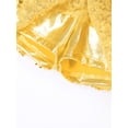 thumbnail image 5 of TSSOE Kids Girls Sleeveless Sequins Tiered Crop Top with Skirt Latin Jazz Modern Rumba Salsa Samba Gold 10, 5 of 7