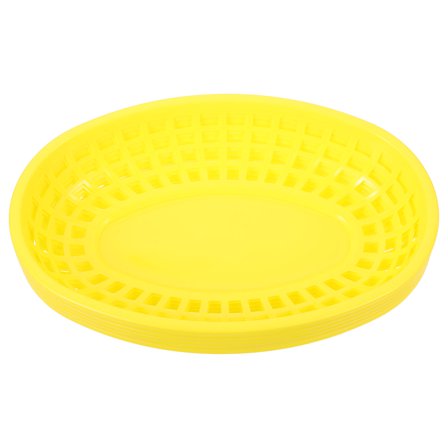 Fruit Basket Bread 6 Pcs Reusable Food Oval Veggie Tray Baskets for Serving Bathtub Trays Plastic