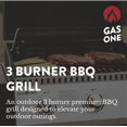 thumbnail image 2 of GasOne 3-Burner Stainless Steel Propane Cabinet Grill with Wheels, 2 of 7