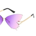 thumbnail image 7 of Butterfly Rimless Sunglasses, Women Luxury Designer Oversized Sunglasses, 400 Gradient, 7 of 7